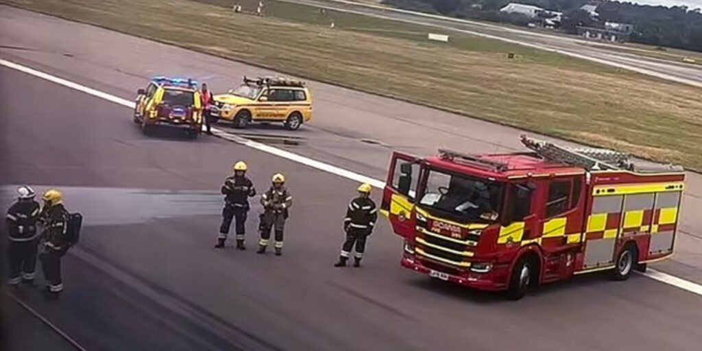 British Airways Plane Catches Fire