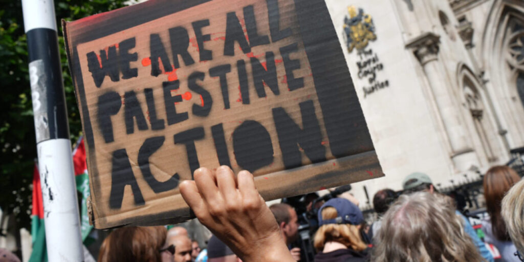 London Demonstrators Defy Palestine Action Ban