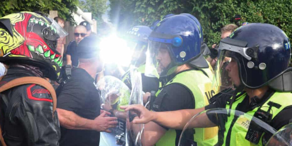 Police Warn of Online Incitement After Hotel Violence